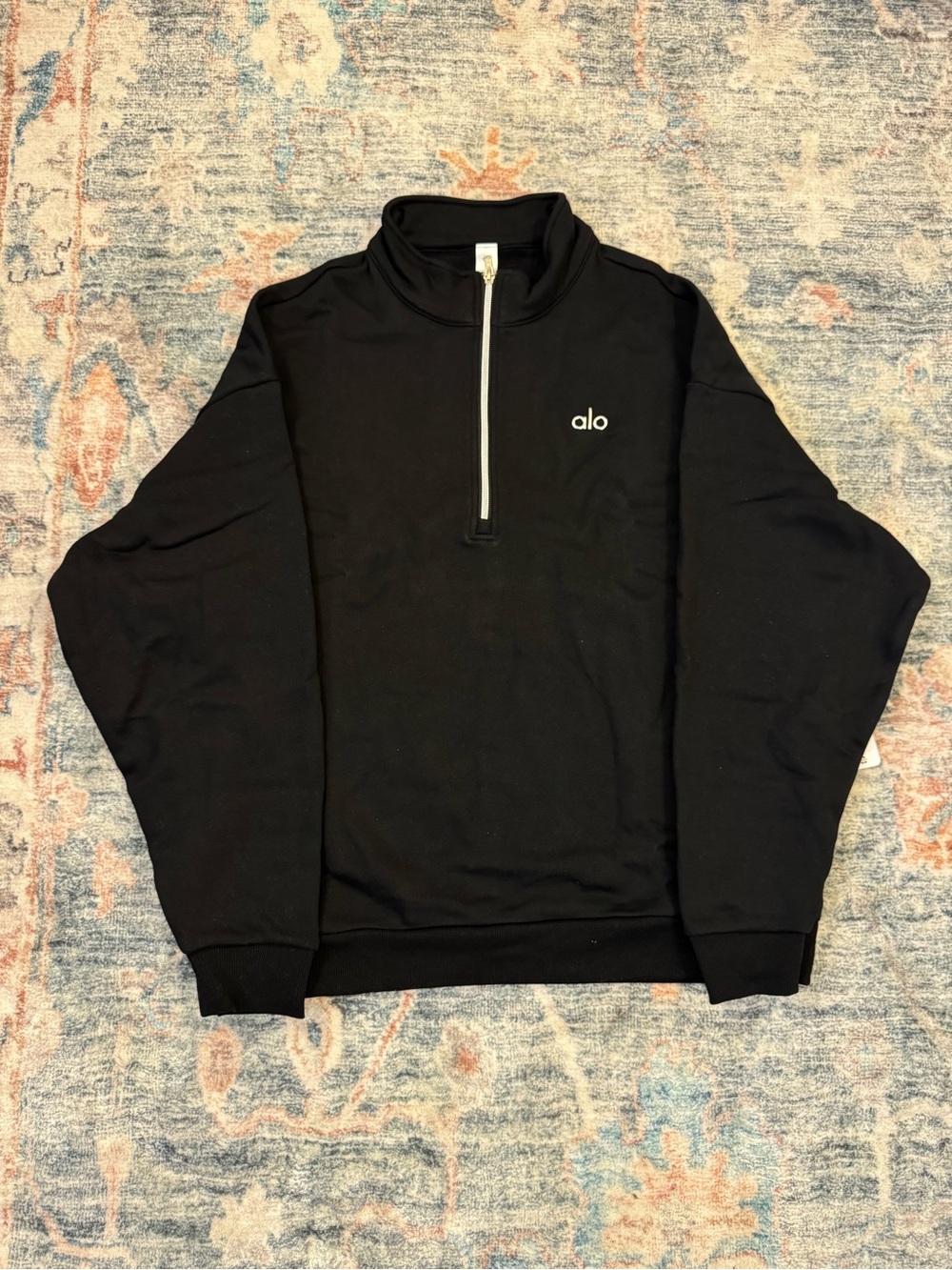 Alo Yoga Black Accolade Half-Zip Pullover NWT
